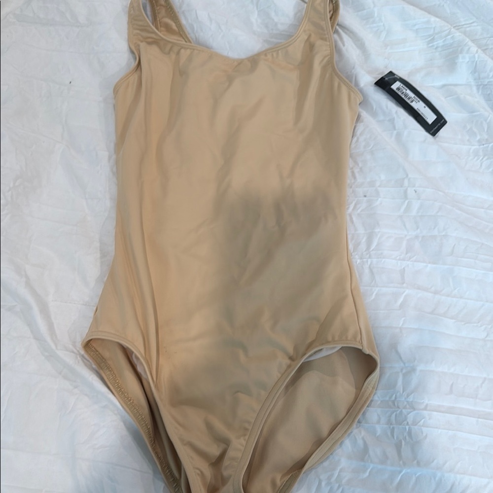 Beige One-Piece Swimsuit